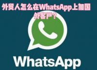 怎样用whatsapp加好友,whatsapp加好友怎么加?