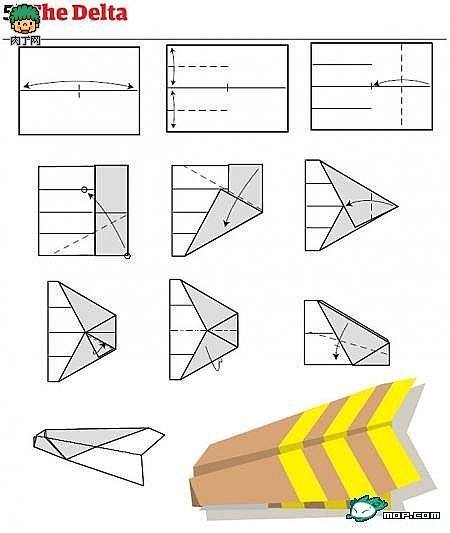 [10种经典纸飞机的折法]10种经典纸飞机的折法分解