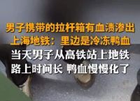 男子携带拉杆箱有“血”渗出的简单介绍