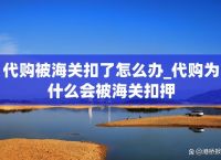 代购的产品被海关扣了,代购被海关抓了会怎样处理