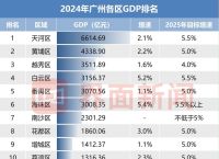 广州各区2024经济年报：汽车大区增城、番禺承压，海珠、白云增速领跑|界面新闻