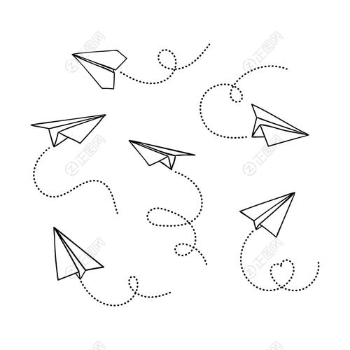纸飞机线条图,纸飞机线条图片
