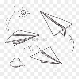 [纸飞机简笔画]纸飞机简笔画彩色