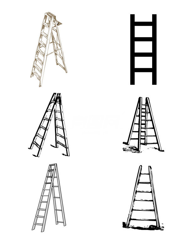 卡通梯子绘画,卡通梯子怎么画