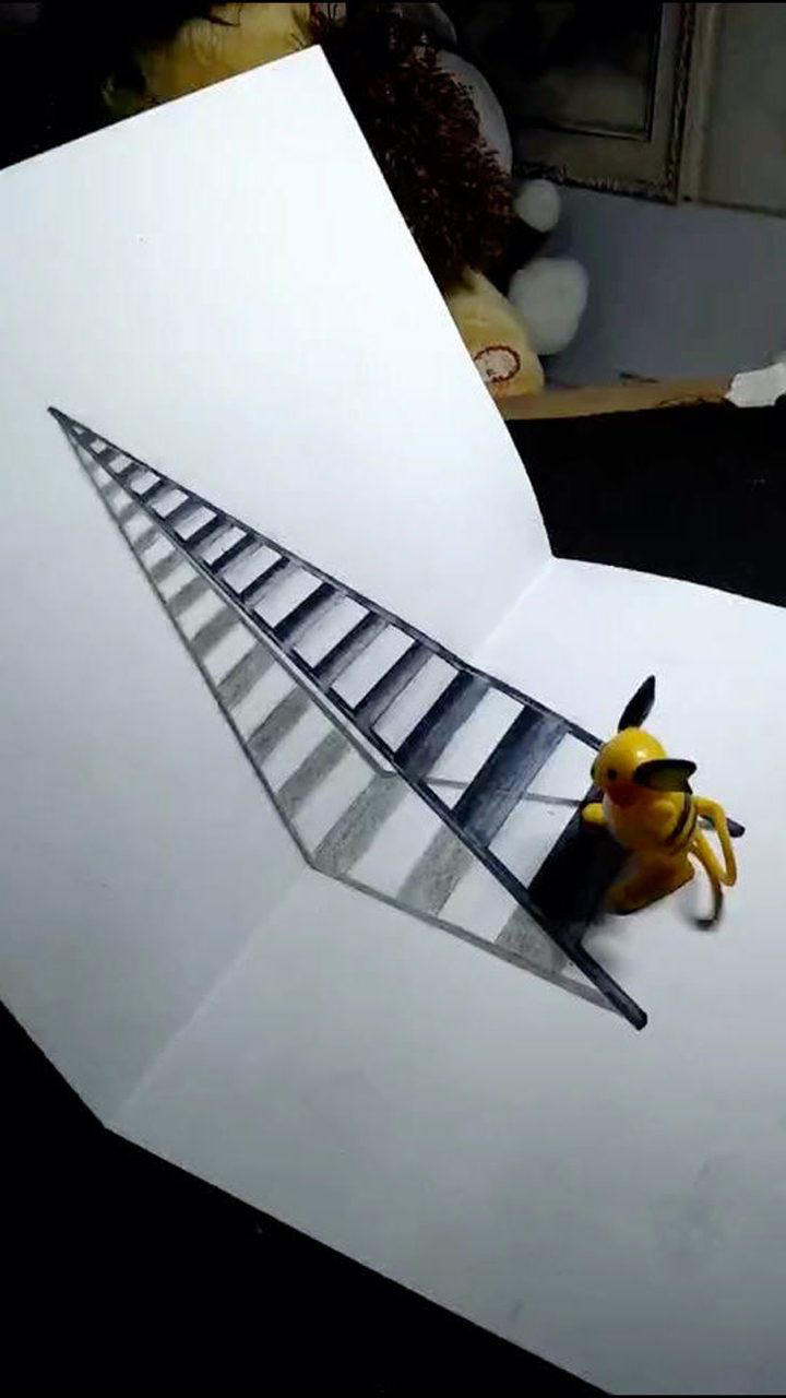 3d立体画简单入门梯子怎么画,3d立体画简单入门梯子怎么画的